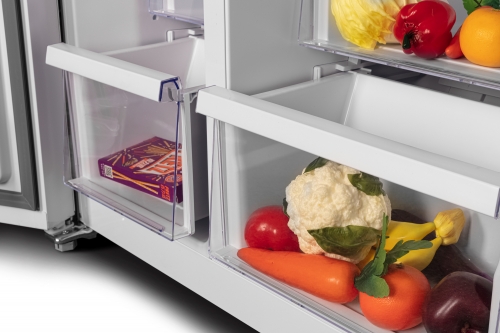 Купить  холодильник hyundai cs 6073 fv белое стекло в интернет-магазине Айсберг! фото 5